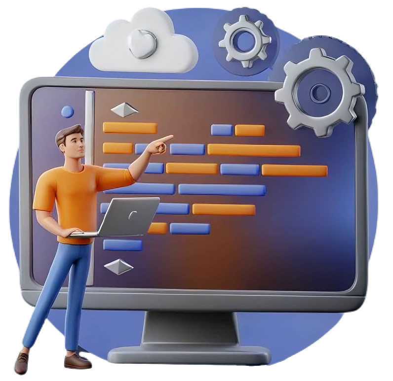 AI-powered dashboard interface showing business analytics and automation capabilities